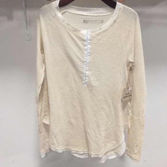 $100 NWT R&R surplus long sleeve tee shirt t - Picture 1 of 5